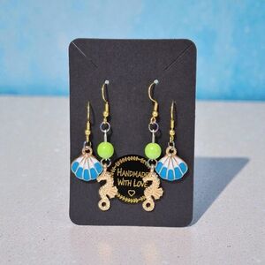 Handcrafted Ocean Themed Set Of Two Earrings